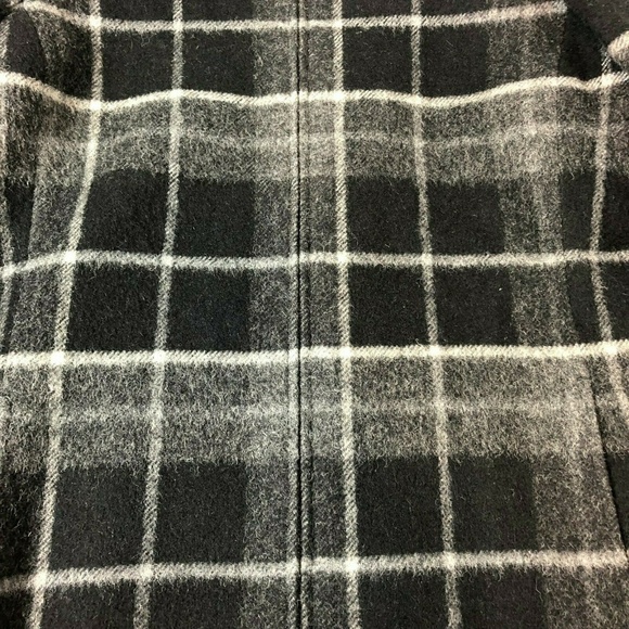 Eddie Bauer Plaid Wool Pea Coat Jacket - Picture 4 of 6